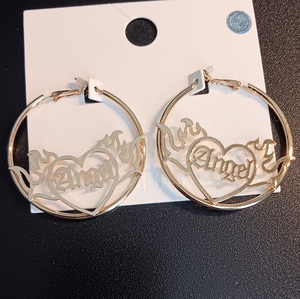 Flaming Angel Hoops (NWT)